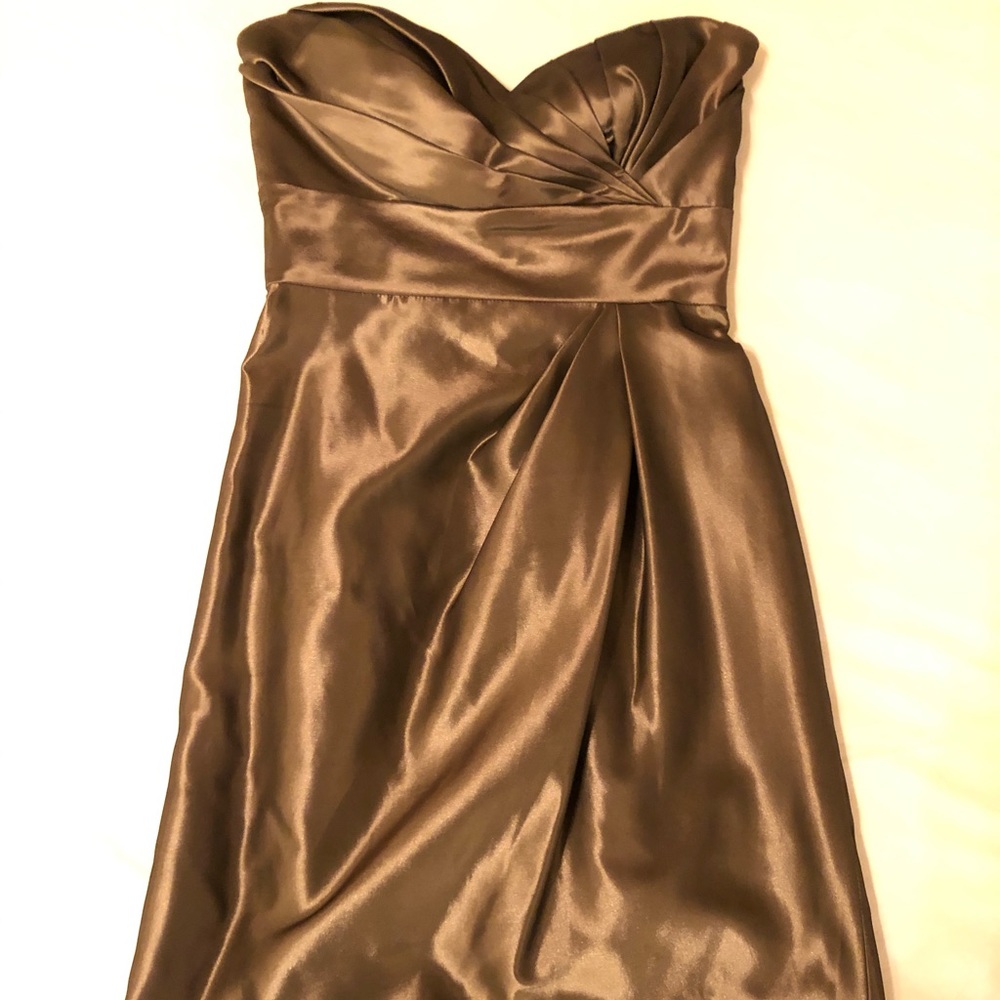Bronze formal mini dress
